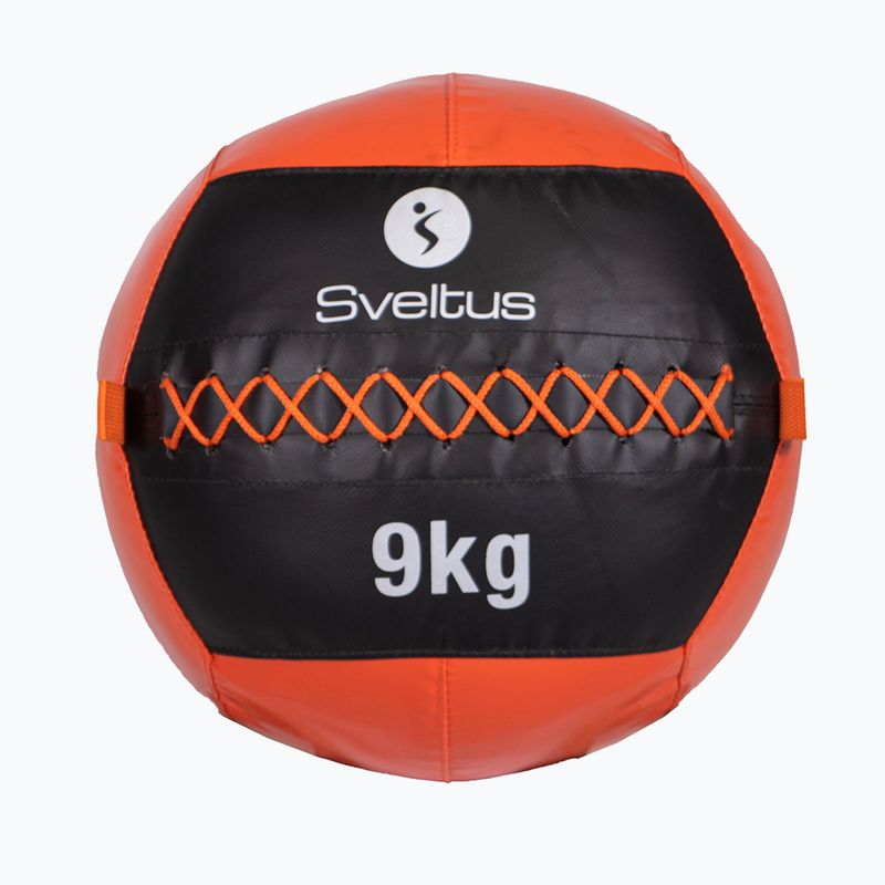 Медицинска топка Sveltus Wall Ball 9 kg black/red