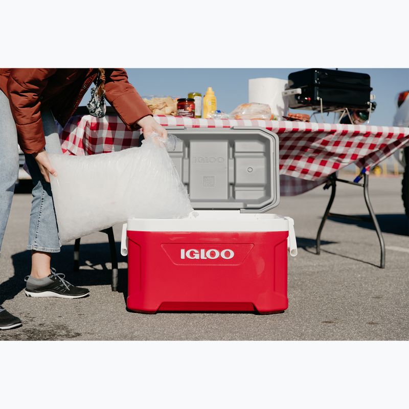 Туристически хладилник Igloo Latitude 52 industrial red/white/meteorite 8