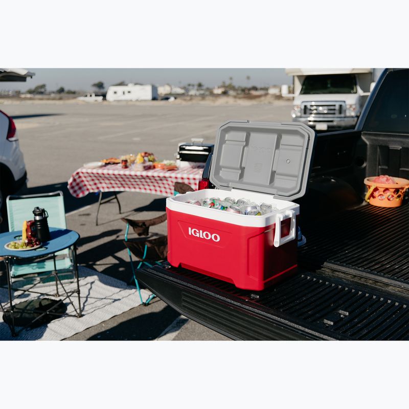 Туристически хладилник Igloo Latitude 52 industrial red/white/meteorite 9