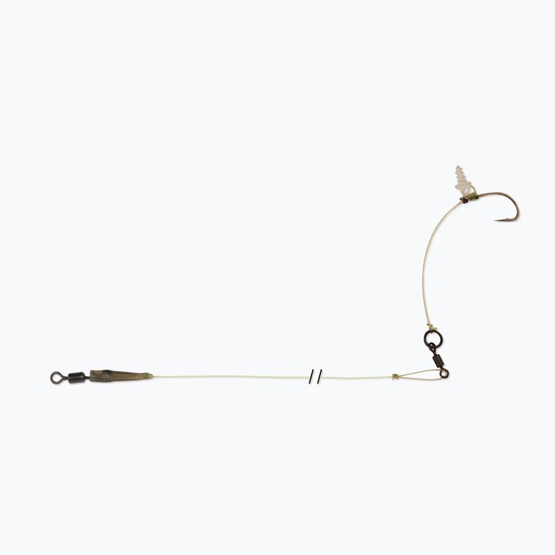 Carp Spirit Hinged Stiff Rig Barbed zielony ACS340038