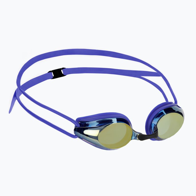 Детски очила за плуване arena Tracks JR Mirror blueeyellowcopper/blue/blue
