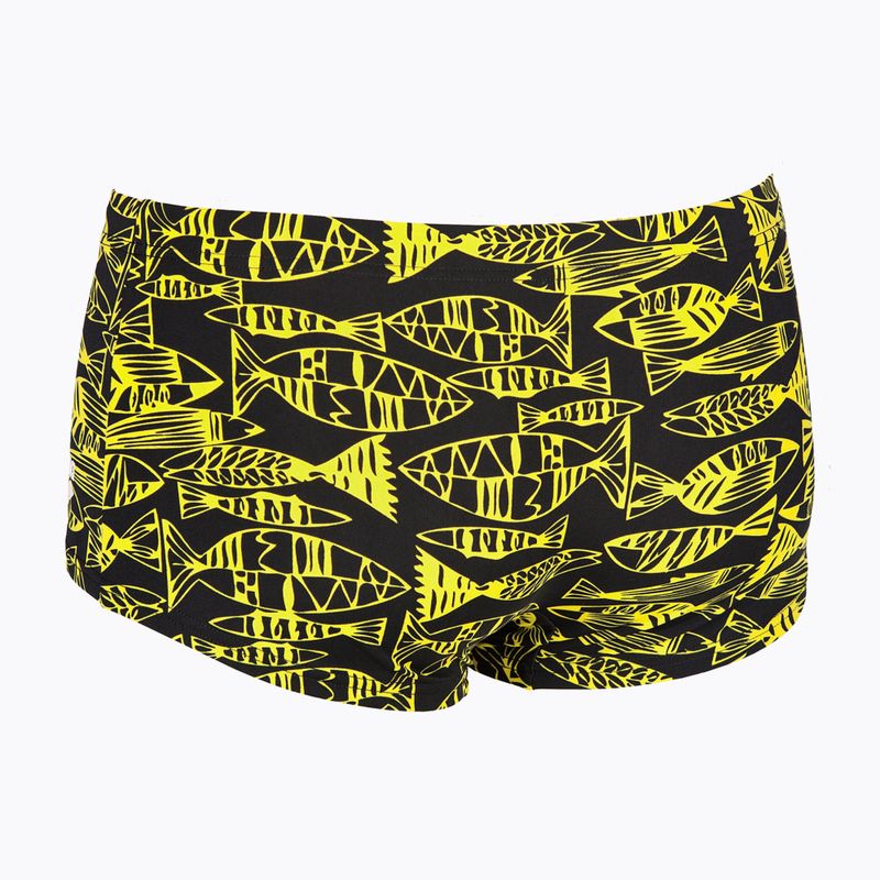 Мъжки бански боксерки arena Fisk Low Waist Short черен-жълт 2A358/53 5