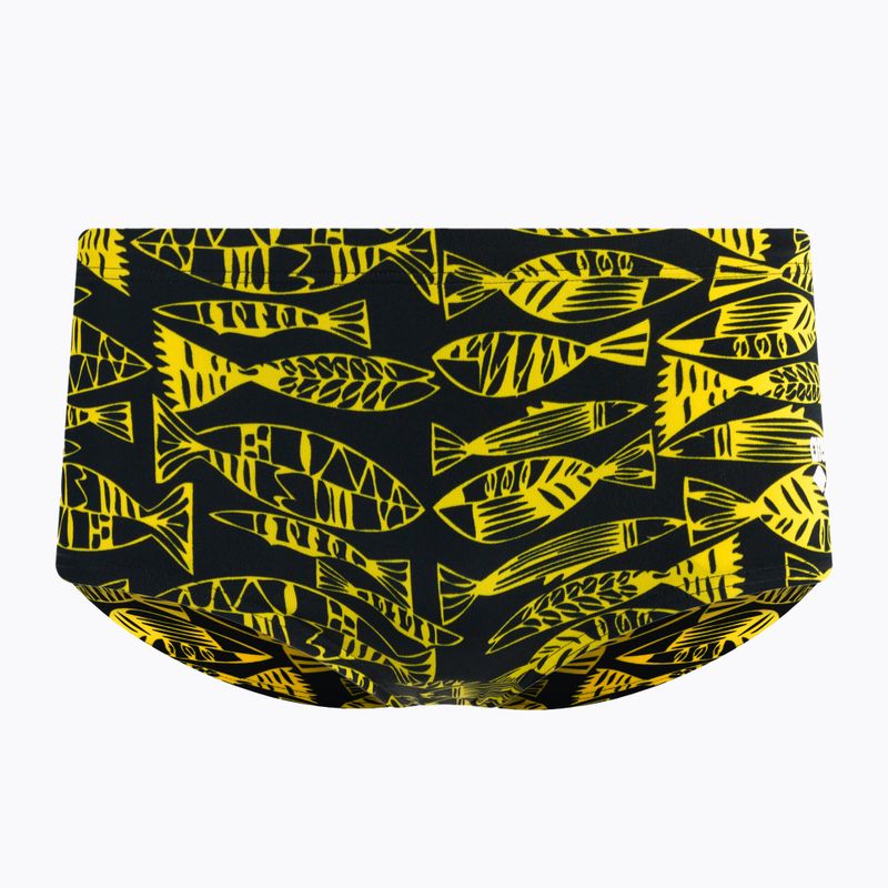 Мъжки бански боксерки arena Fisk Low Waist Short черен-жълт 2A358/53