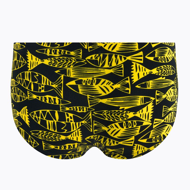 Мъжки бански боксерки arena Fisk Low Waist Short черен-жълт 2A358/53 2