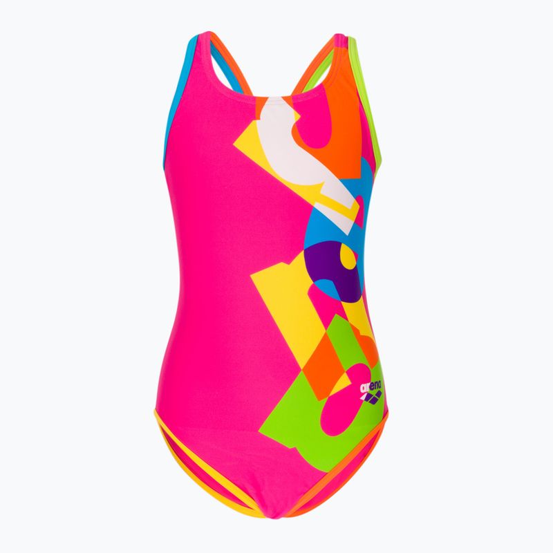 Детски бански от една част arena Patch One Piece L розов 2A787