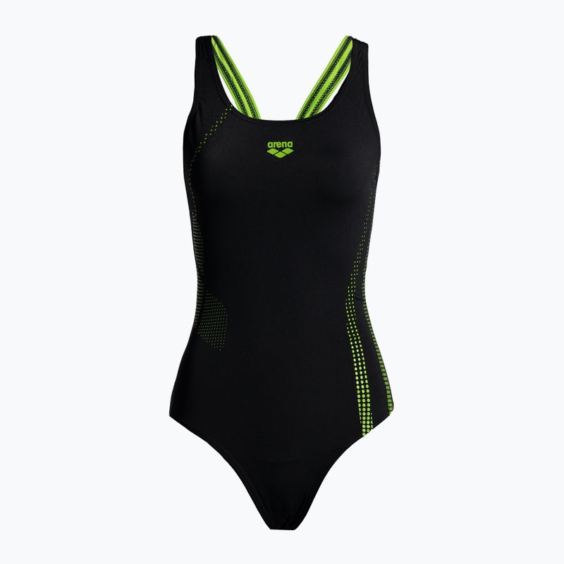 Дамски бански костюм от една част arena Shadow One Piece black/green 000088/506