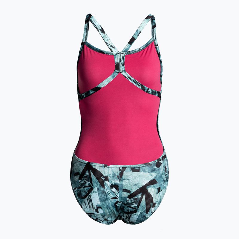 Дамски бански костюм от една част arena Glitch One Piece blue 000441/509 2