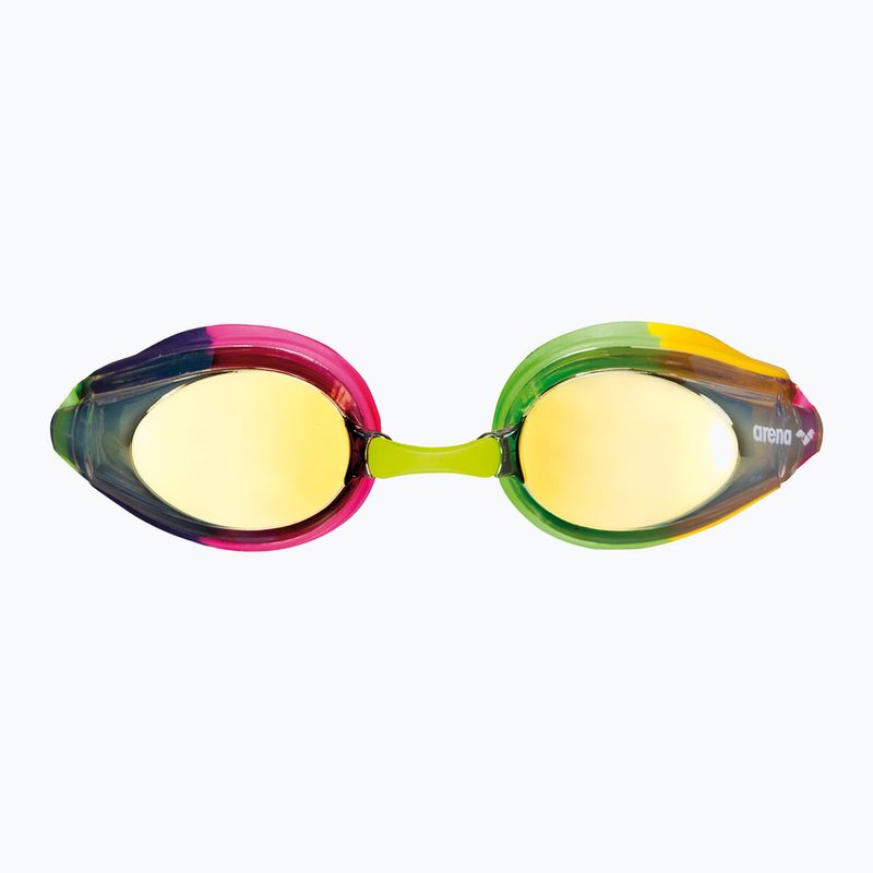 Детски очила за плуване arena Tracks JR Mirror blue yellow violet/fuchsia/green 2