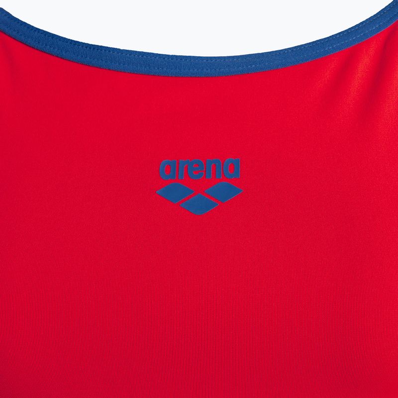 Дамски бански костюм от една част arena Team Stripe Super Fly Back One Piece червено-син 001195/477 3