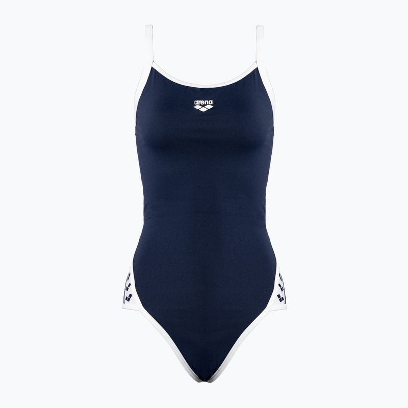 Дамски бански костюм от една част arena Team Stripe Super Fly Back One Piece тъмносин 001195/701