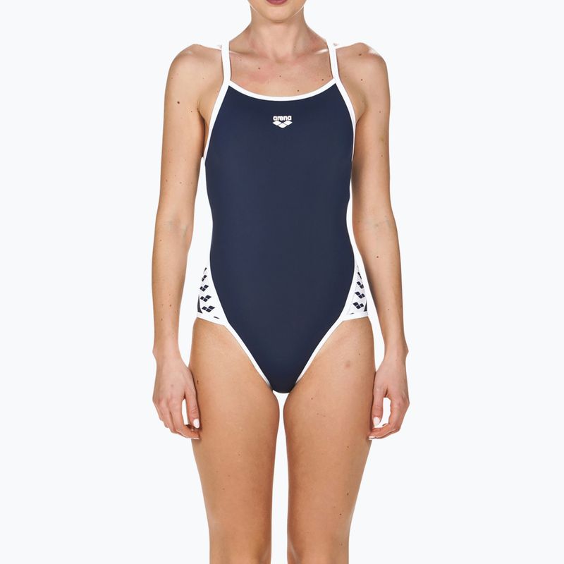 Дамски бански костюм от една част arena Team Stripe Super Fly Back One Piece тъмносин 001195/701 5