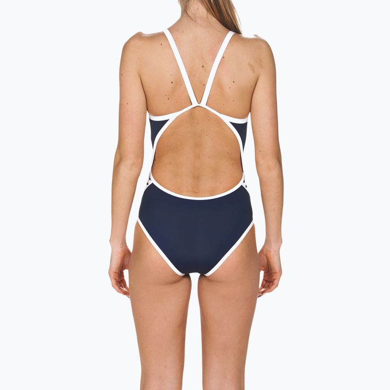 Дамски бански костюм от една част arena Team Stripe Super Fly Back One Piece тъмносин 001195/701 6