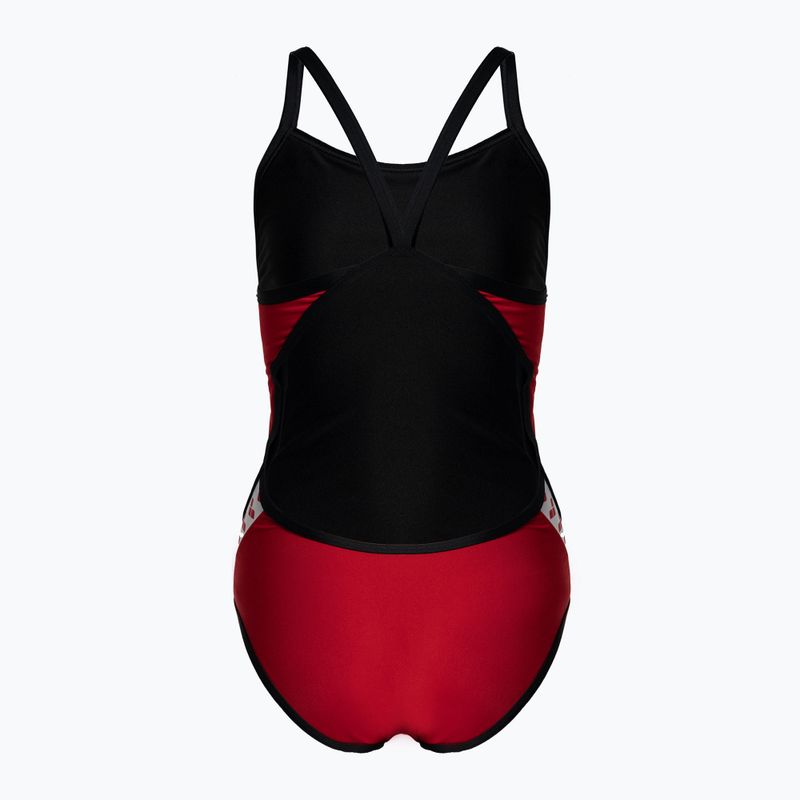 Дамски бански костюм arena Team Stripe Super Fly Back One Piece червено/черно 001195/415 2