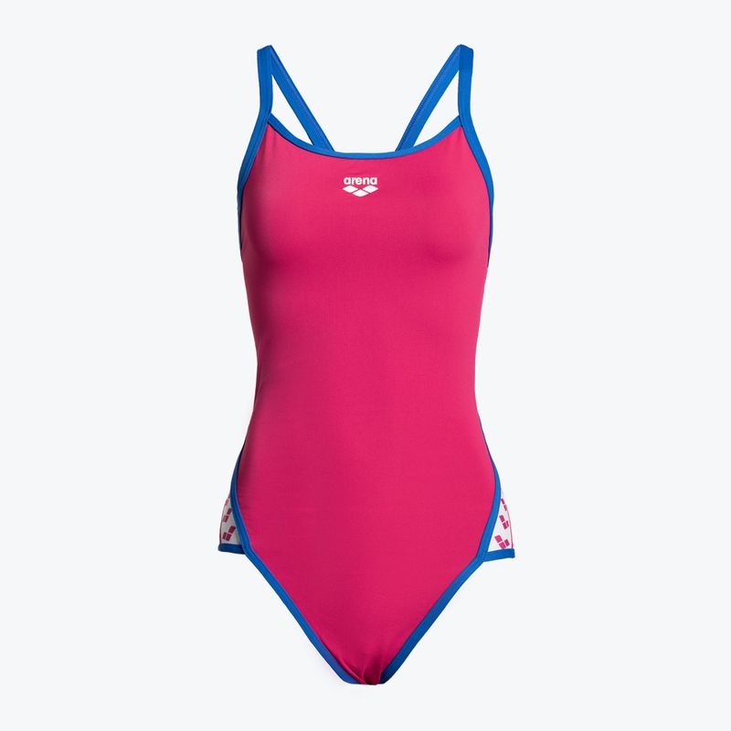 Дамски бански от една част arena Team Stripe Super Fly Back One Piece pink 001195/970