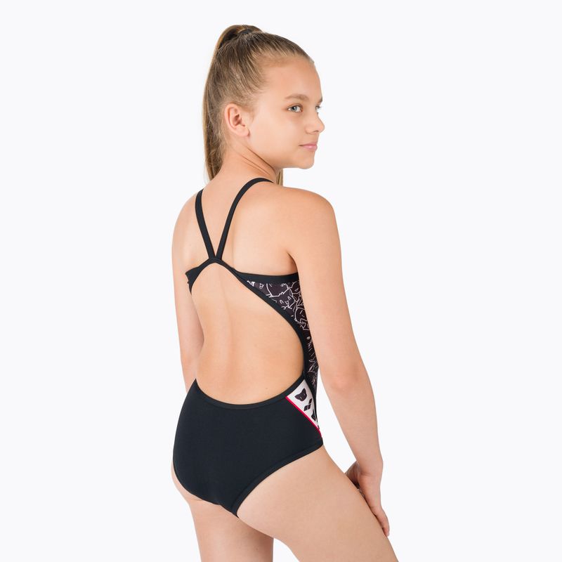 Детски бански костюм ARENA Kitties Super Fly Back One Piece 501 black and white 003822 3
