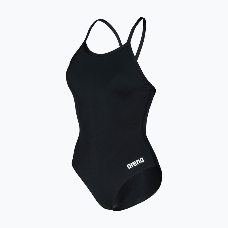 Дамски цял костюм за плуване Arena Team Light Drop Solid black/white 3