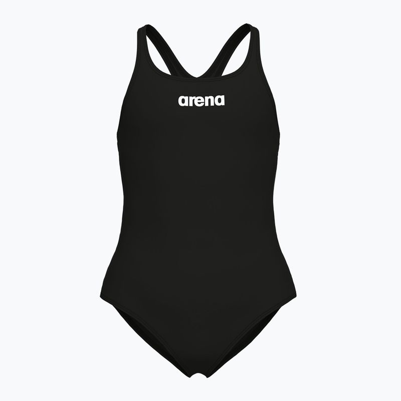 Детски цял бански костюм arena Team Swim Pro Solid black/white