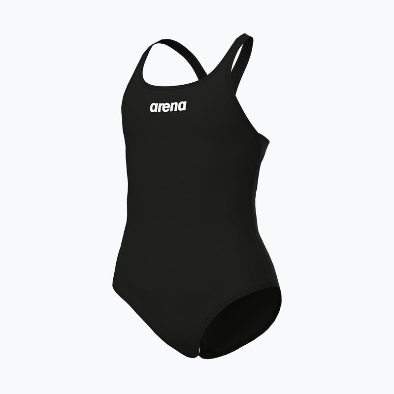 Детски цял бански костюм arena Team Swim Pro Solid black/white 4