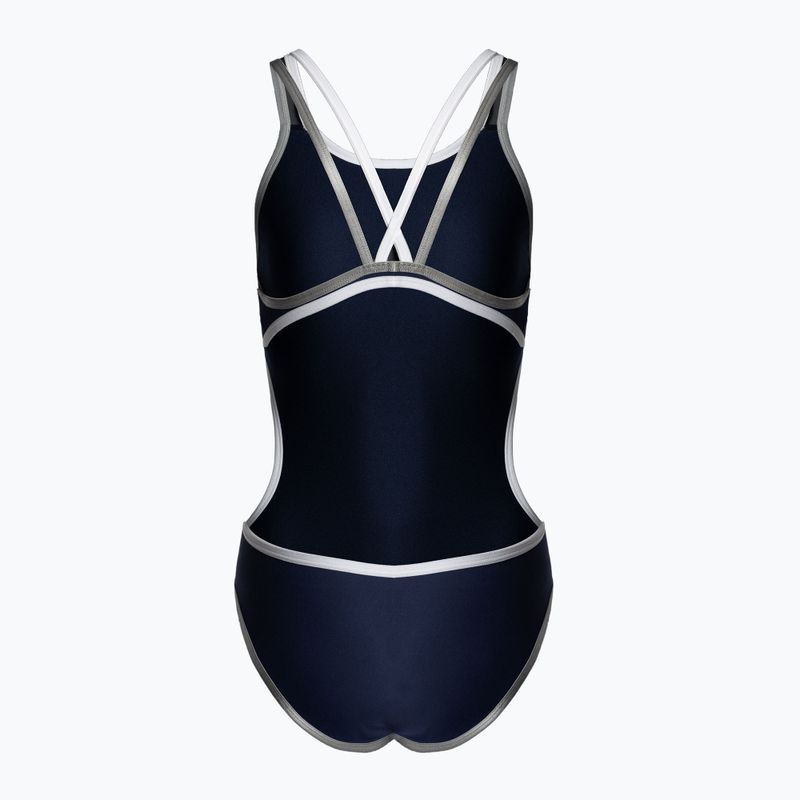 Дамски бански костюм от една част arena One Double Cross Back One Piece navy blue 004732/750 2