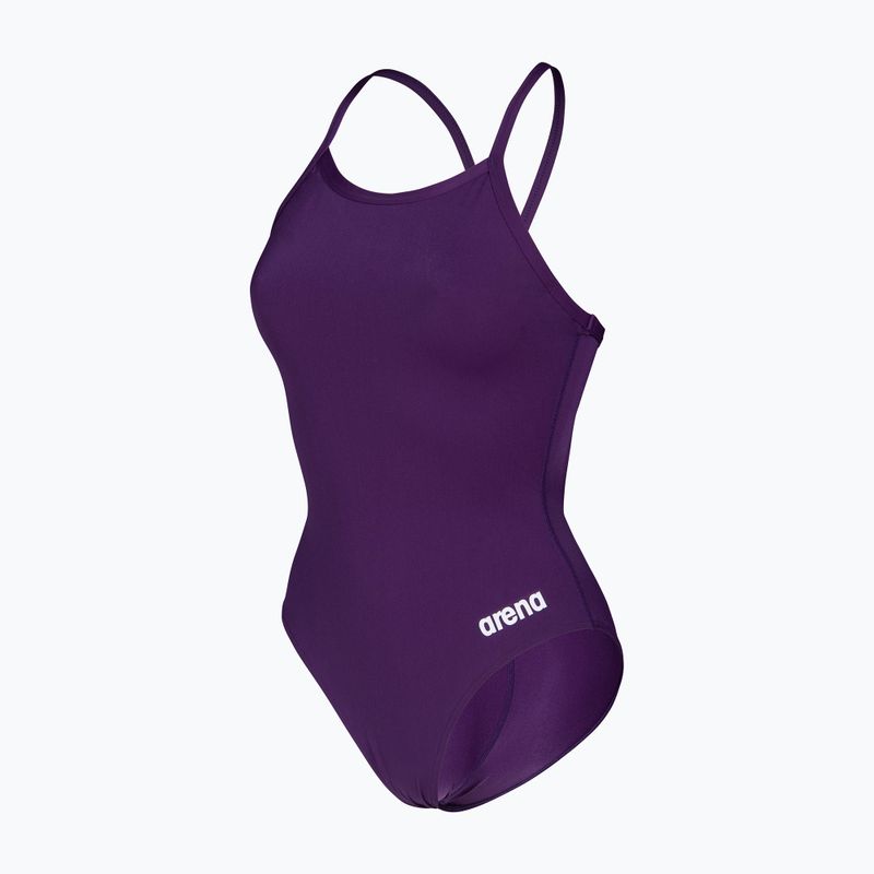 Дамски цял костюм за плуване Arena Team Light Drop Solid plum/white 3