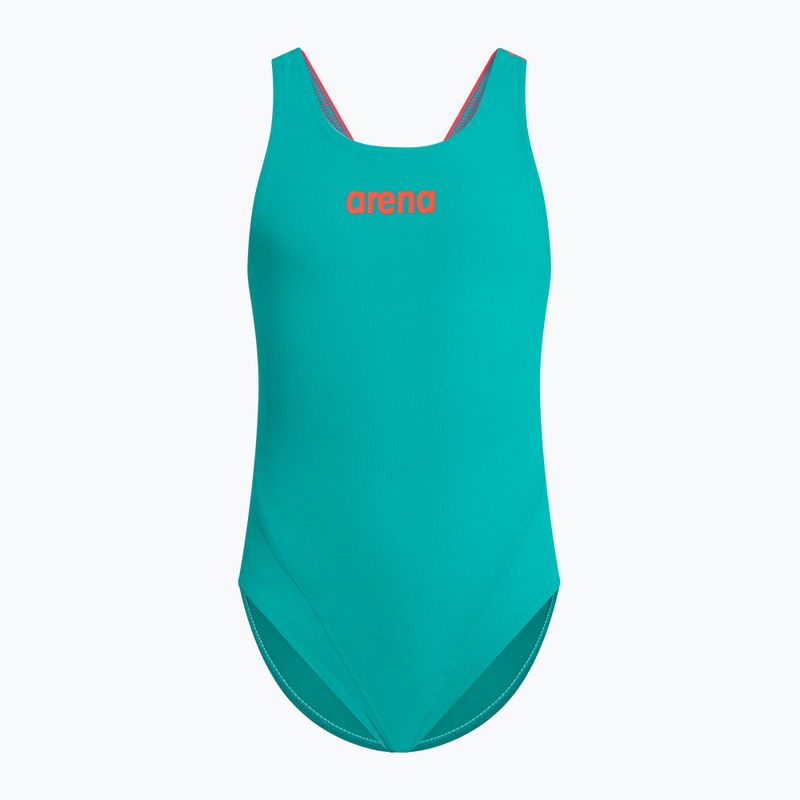 Детски бански костюм Arena Team Swim Tech Solid blue one piece 004764/840