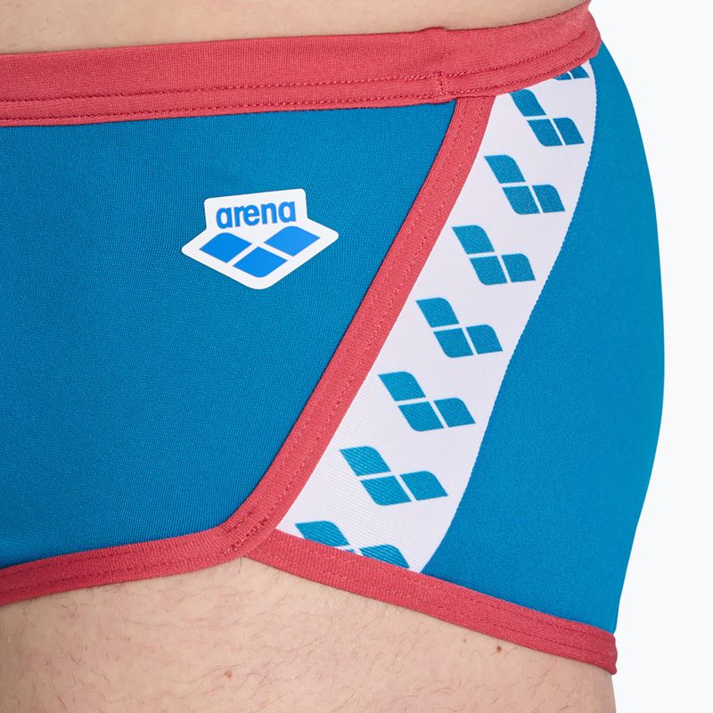 Мъжки боксерки за плуване Arena Icons Swim Low Waist Short Solid blue cosmo/astro red 6