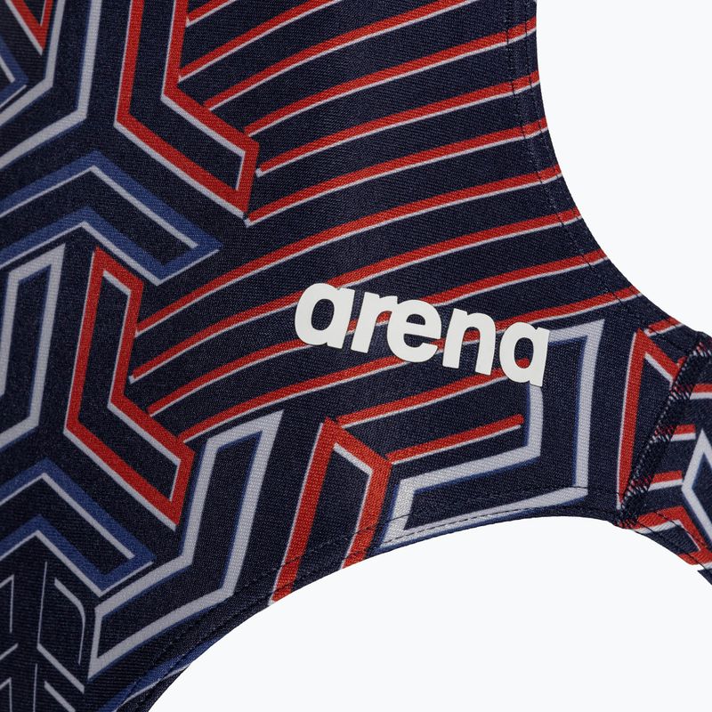 Дамски бански костюм от една част arena Kikko Pro Swimsuit Challenge Back navy/team redwhiteblue 3