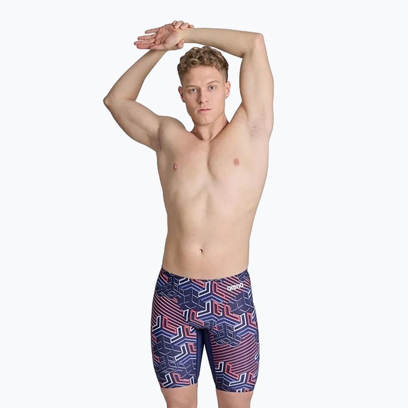 Мъжки плувен джемър arena Kikko Pro Swim Jammer navy/team redwhiteblue 5