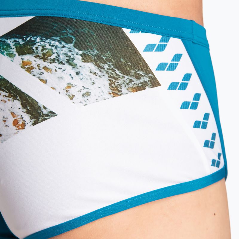 Мъжки боксерки за плуване arena Planet Swim Low Waist Short blue cosmo/white multi 6