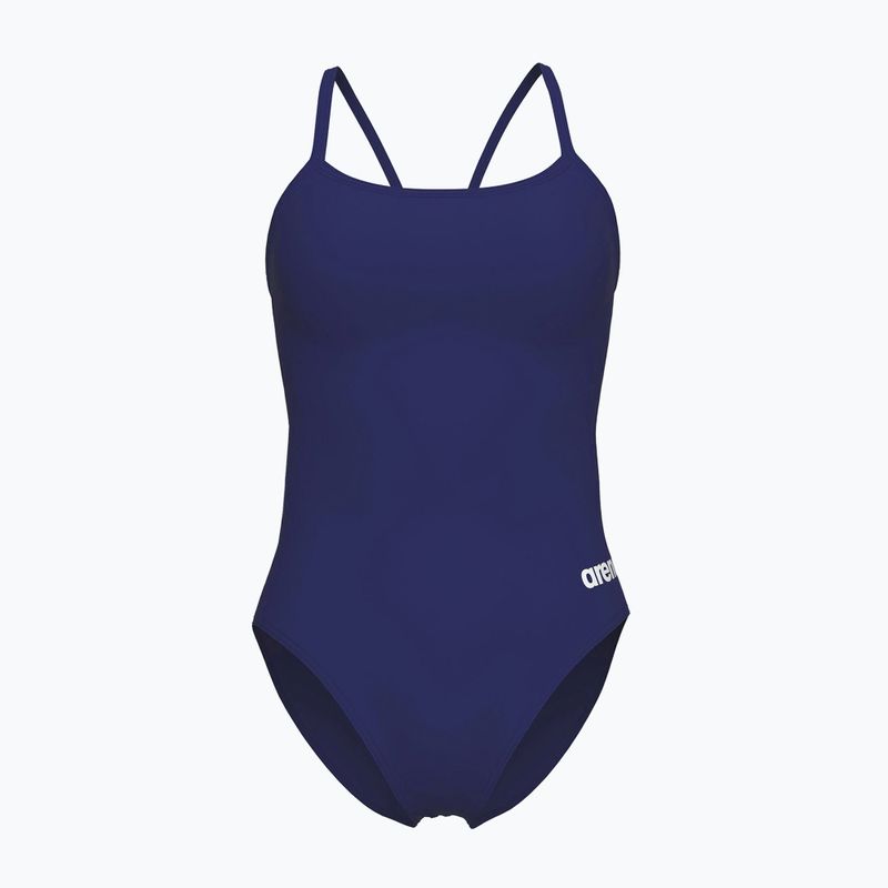Дамски бански костюм от една част arena Lace Back Solid navy/white