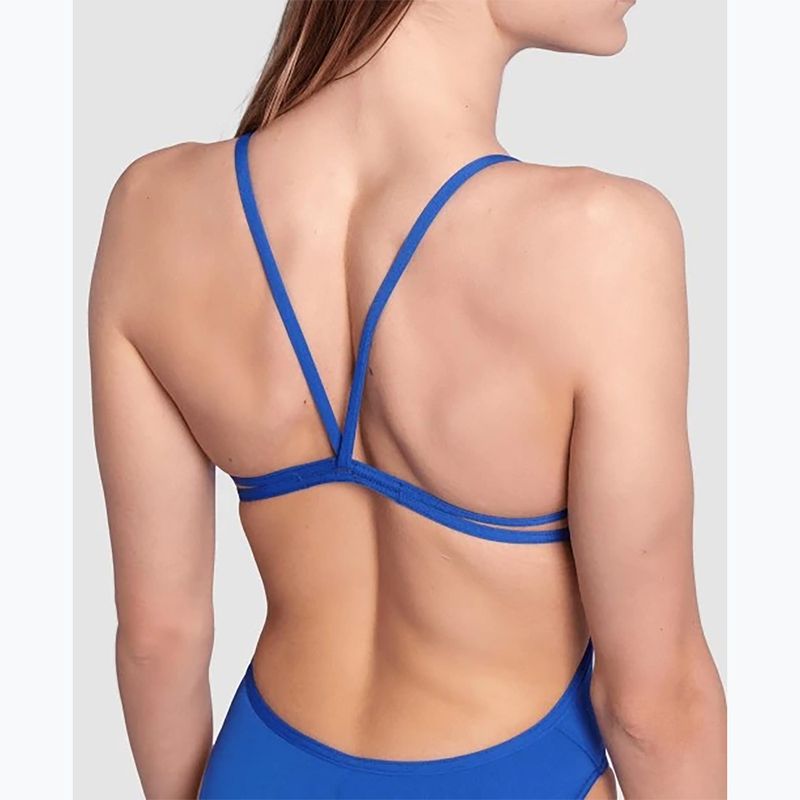 Дамски бански костюм от една част arena Lace Back Solid royal/white 8