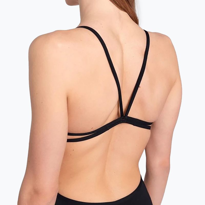 Дамски бански костюм от една част arena Lace Back Solid black/white 8