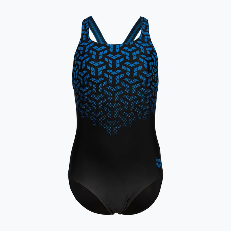 Детски бански костюм от една част arena Kikko V Swim Pro Гърба black/blue china