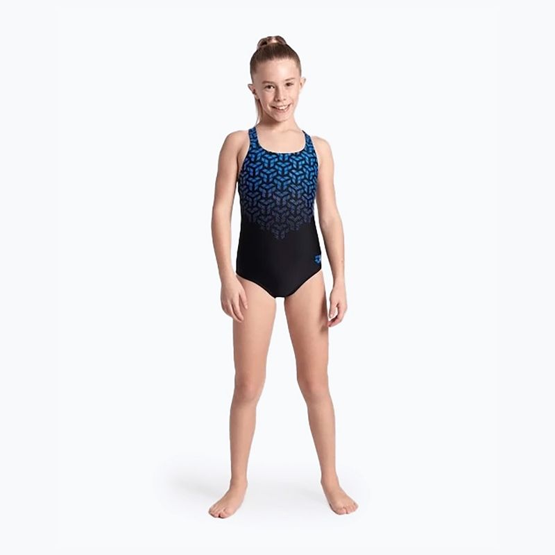 Детски бански костюм от една част arena Kikko V Swim Pro Гърба black/blue china 6