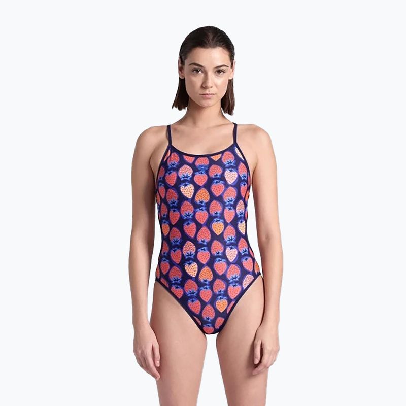Дамски бански костюм от една част arena Reversible Swimsuit Challenge Back navy/multi 8
