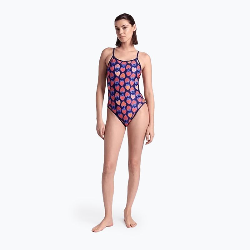 Дамски бански костюм от една част arena Reversible Swimsuit Challenge Back navy/multi 10