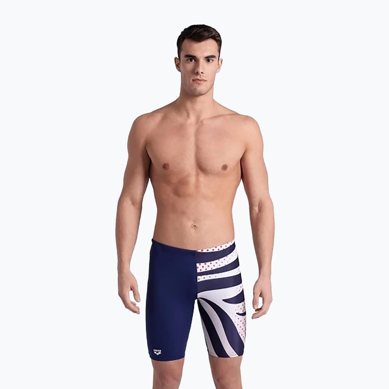 Мъжки плувен джемър arena Multi Stripes Swim Jammer navy/white multi 5
