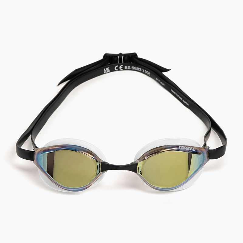 Очила за плуване arena Python Mirror gold / white / black 2