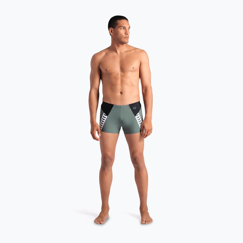 Мъжки боксерки за плуване arena Stripe Short sage/black/multi 2