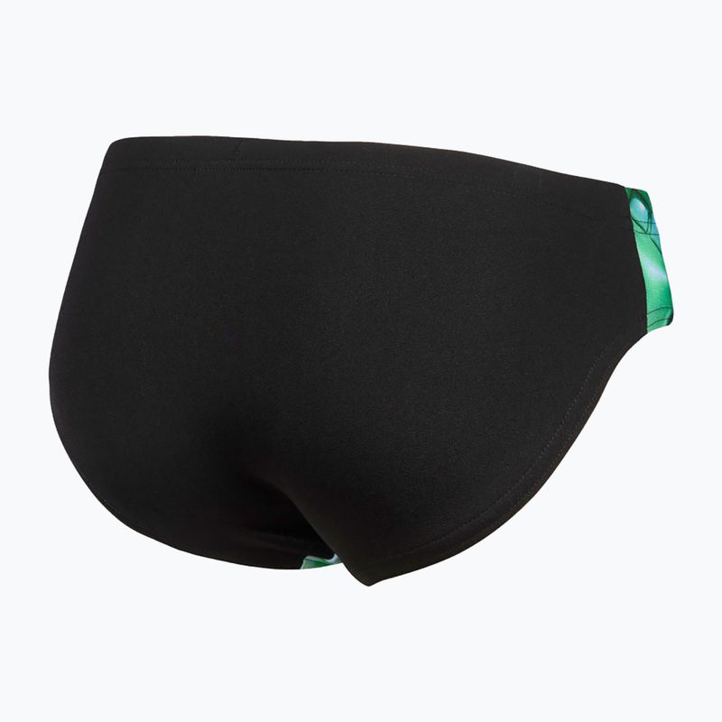 Детски слипове за плуване arena Foam Swim Briefs black/soft green multi 4