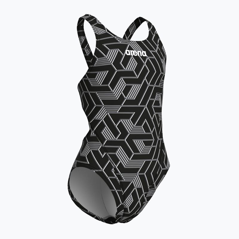 Детски цял бански костюм arena Escape Swim Tech L black/team black 3