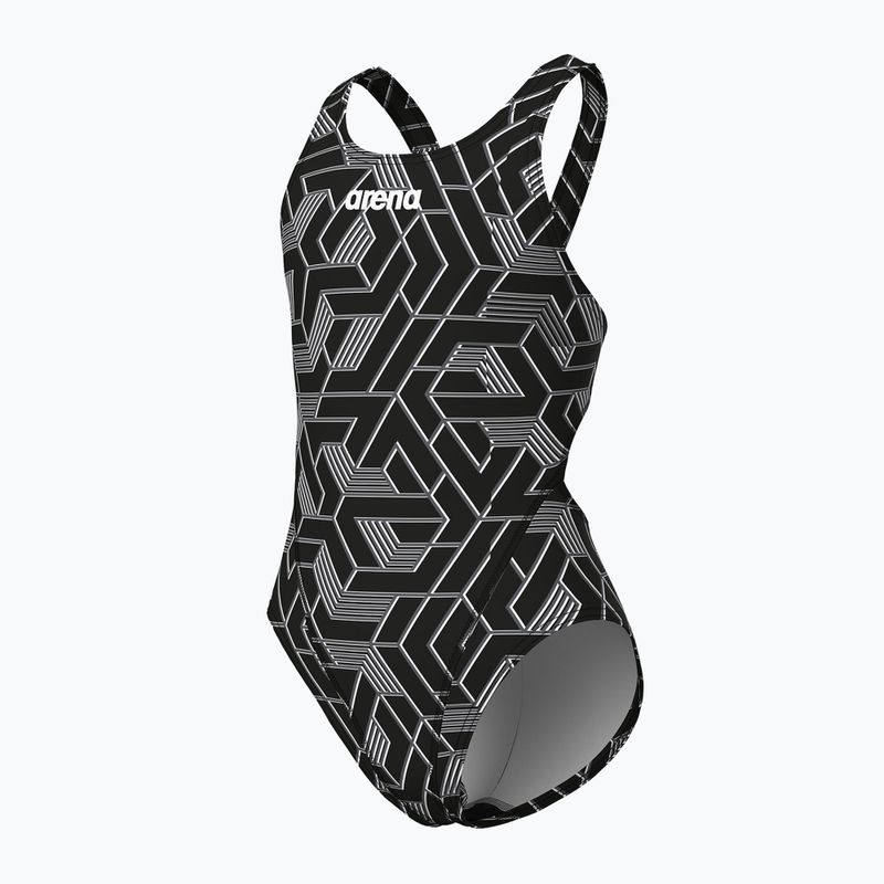 Детски цял бански костюм arena Escape Swim Tech L black/team black 4