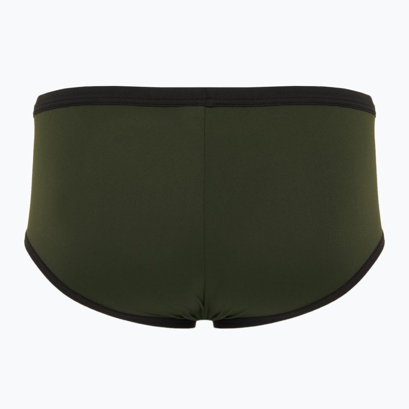 Мъжки боксерки за плуване arena One Low Waist Short Big Logo dark sage/black 2