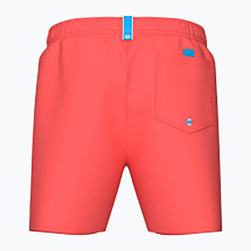Мъжки бански шорти arena Fundamentals Boxer R calypso coral/dark purple 2