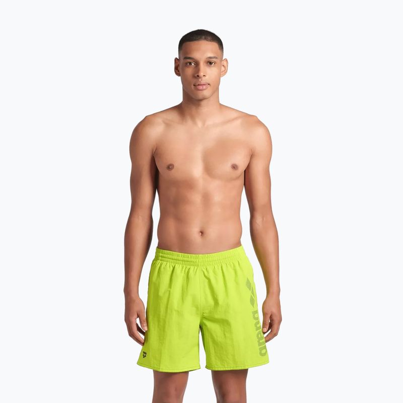 Мъжки бански шорти arena Fundamentals Arena Logo Boxer R artic lime/mangrove 3