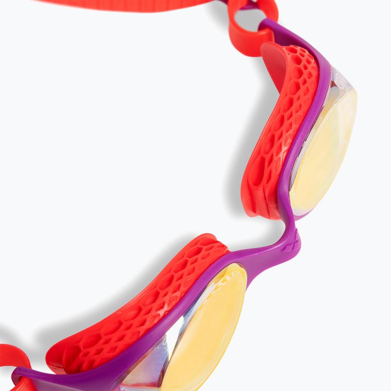 Детски очила за плуване arena Air Jr Mirror yellow copper/plum/bright coral 5