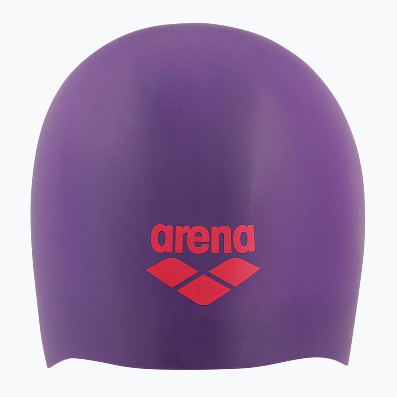 Шапка за плуване arena Long Hair plum/bright coral 3