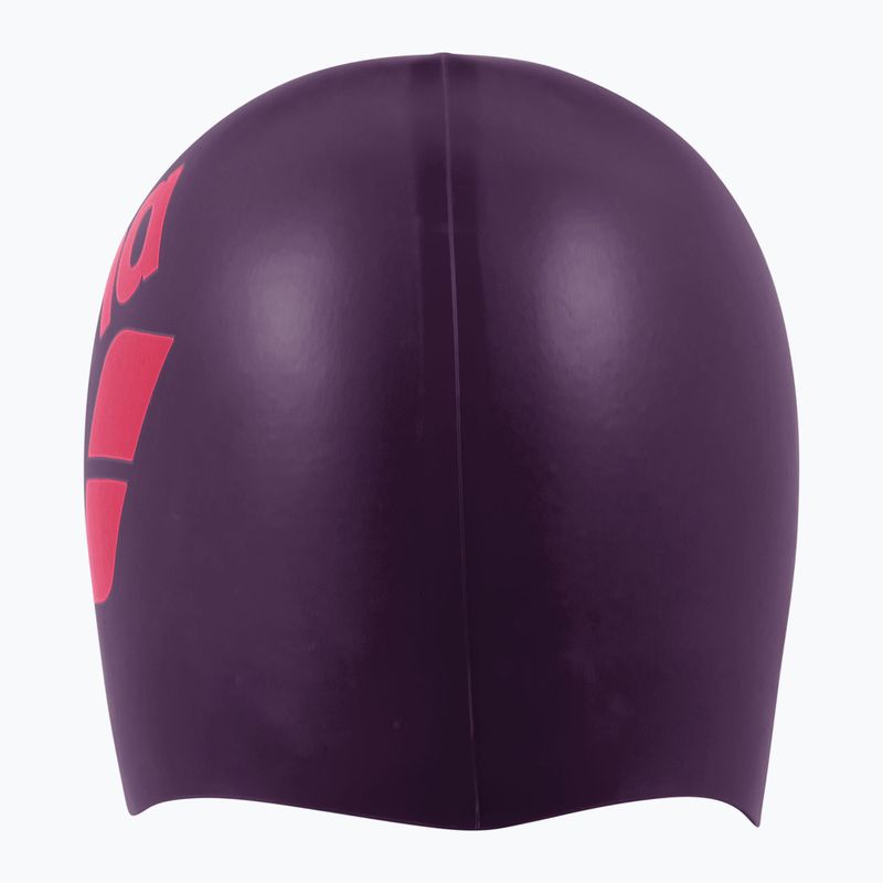 Шапка за плуване arena Big Logo plum/bright coral 4