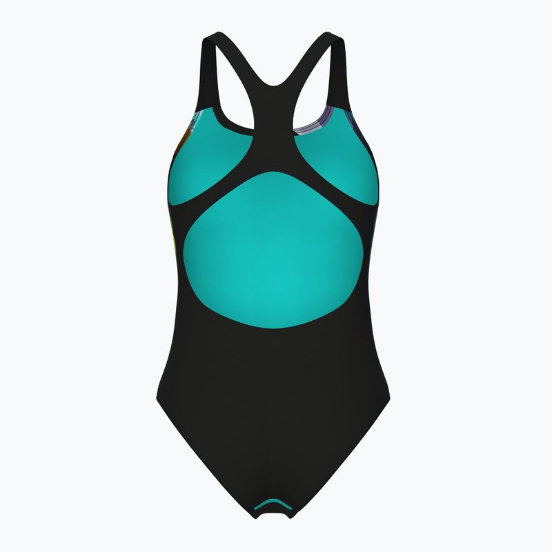 Дамски бански костюм от една част arena Water Fluids Swim Pro Back black multi/black 2