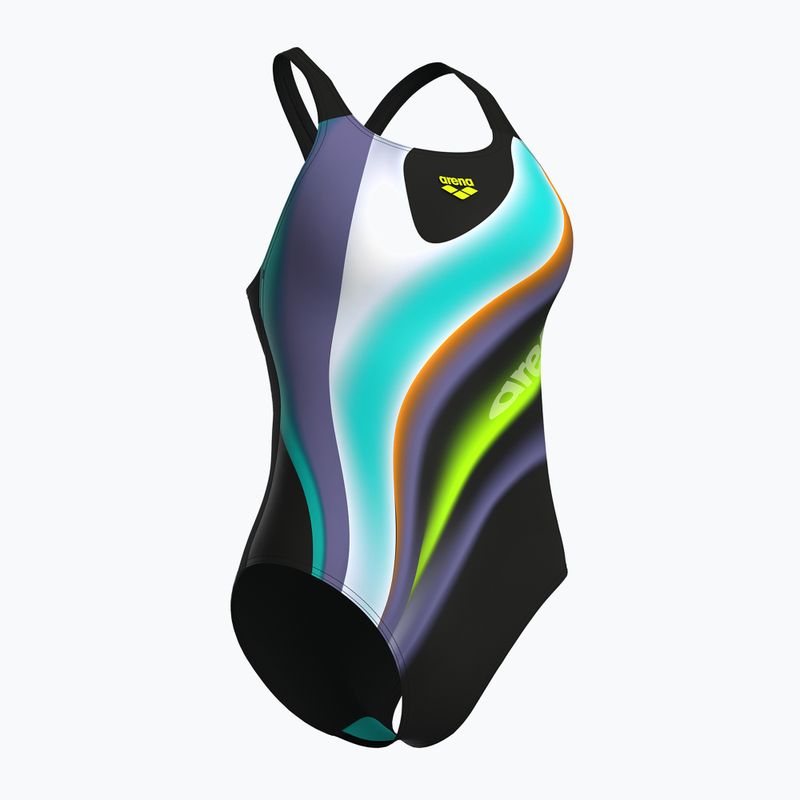 Дамски бански костюм от една част arena Water Fluids Swim Pro Back black multi/black 3